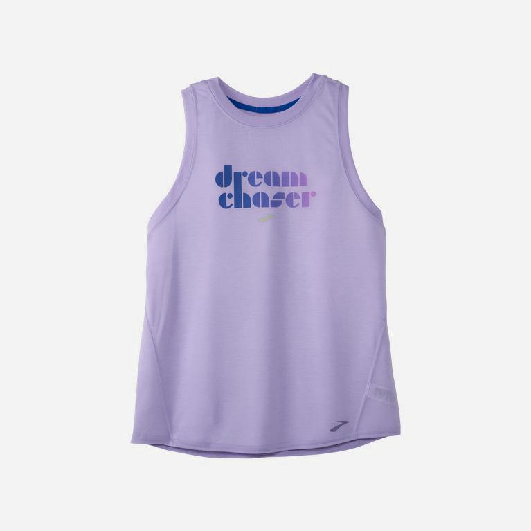 Regata De Corrida Brooks Empower Her Distance Graphic Feminino Brasil - Lavanda Roxo (95268FIHJ)